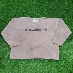 Vintage 90s Chocolate Sweatshirt Womens Large 24x22 Baggy